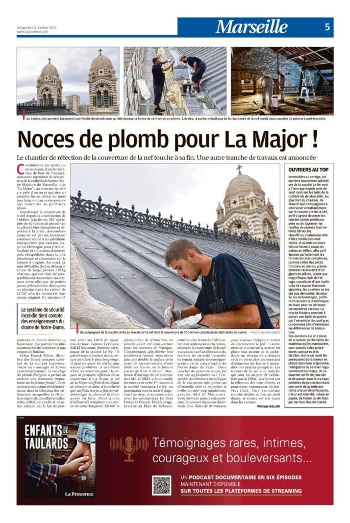 D'Huart industrie rénovation cathédrale de la major à Marseille 